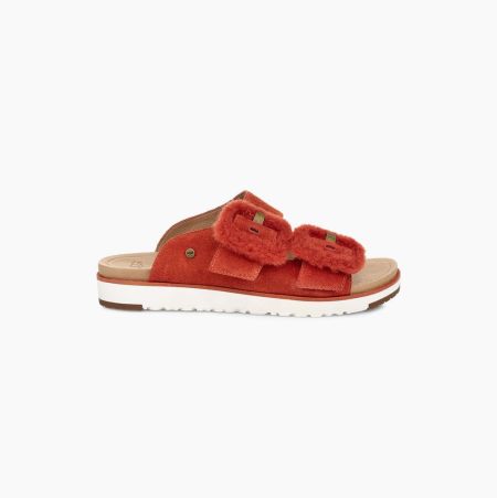 UGG Fluff Indio - Sandaler Dame - Rød (NO-C266)